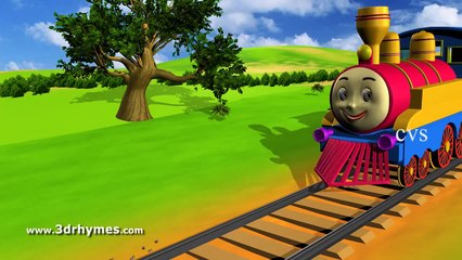 Piggy on the railway line picking up stones - 3D Animation English Nursery rhyme song for children