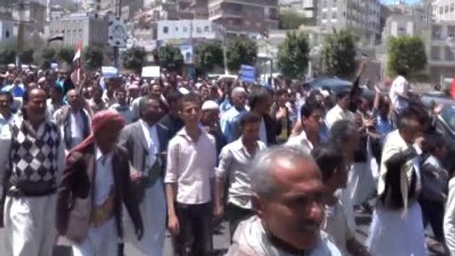 Taiz Kentinde Husi Karşıtı Gösteri