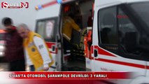 Otomobil şarampole devrildi 3 yaralı