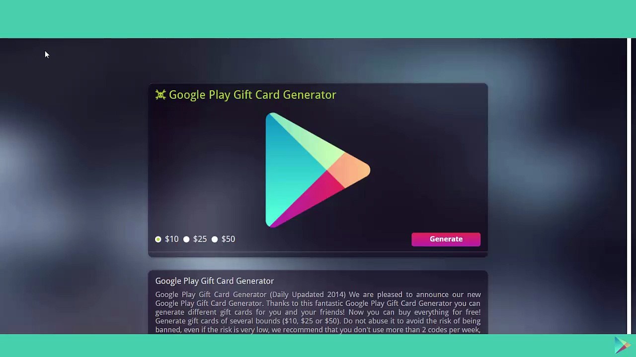 Google play gift card free generator updated Vídeo Dailymotion