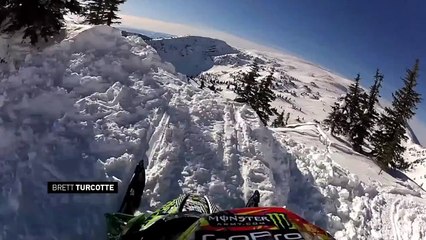 GoPro Snowmobile Cliff Huck