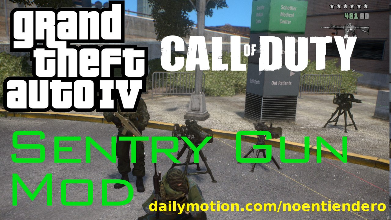 GTA IV - COD Sentry Gun Mod / Torretas - Long Demo