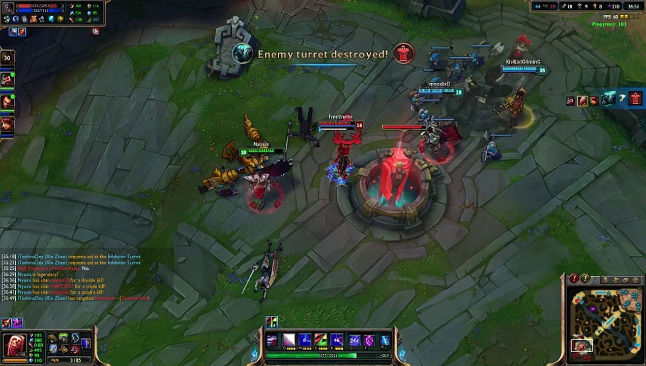 Twisted fate gives vladimir ....a free penta !