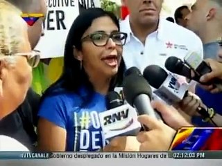 Delcy Rodriguez se unió a la recolección de firmas contra el decreto de Obama