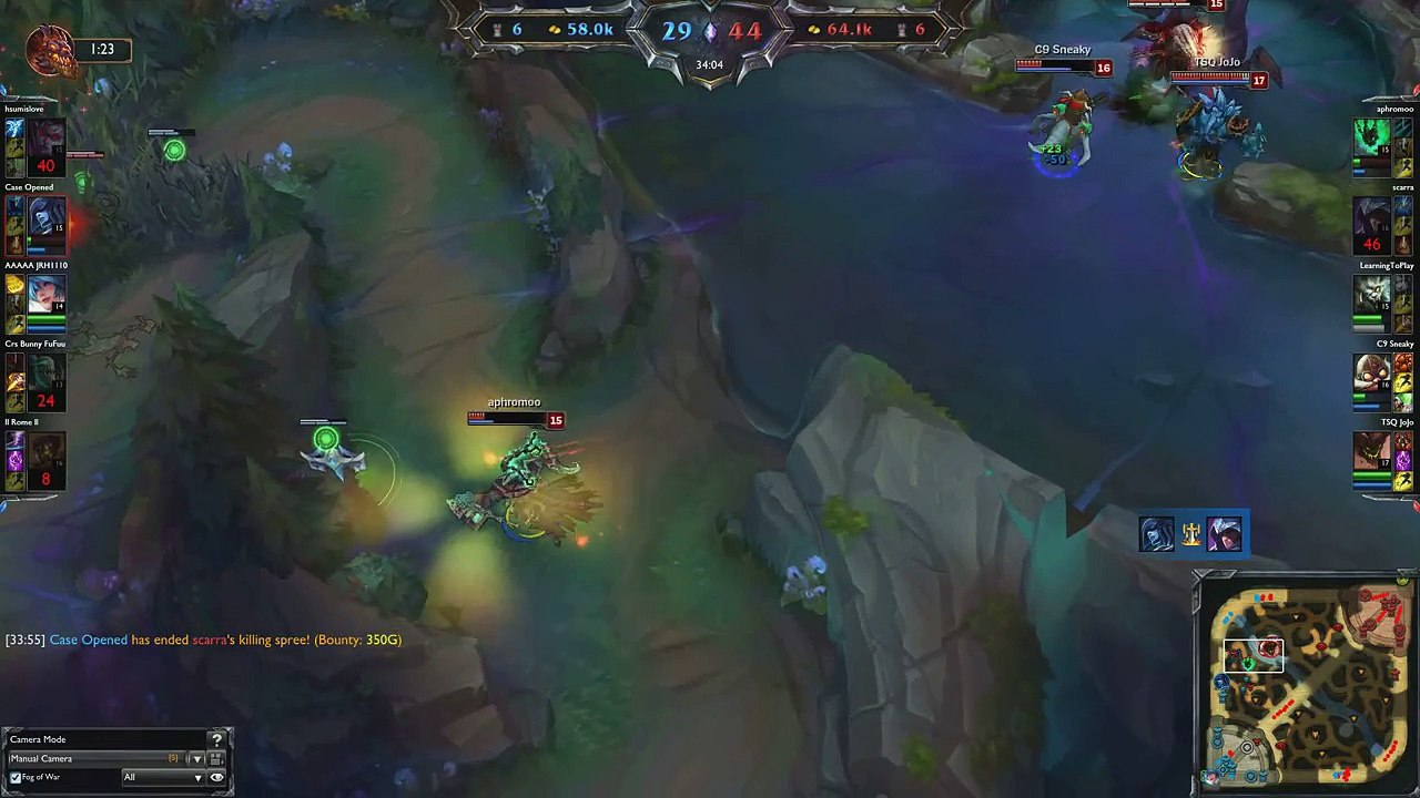 Aphromoo with the godlike Thresh lantern