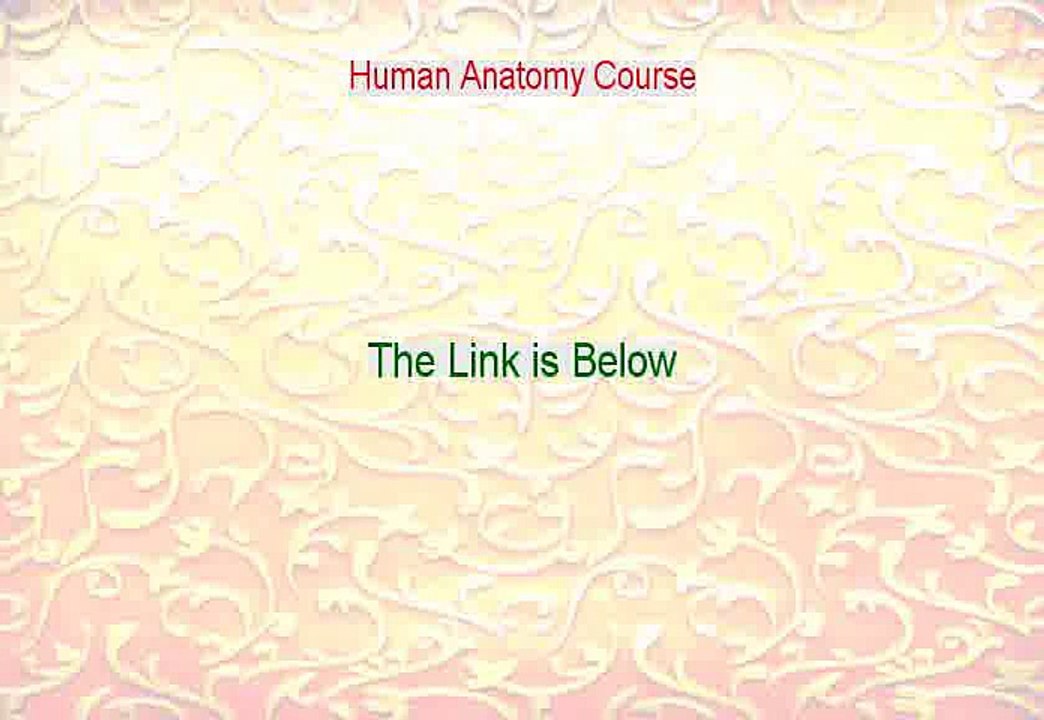 Human Anatomy Course PDF Free [Get It Now]