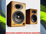 Audioengine A5 Premium Powered Speaker Pair Carbonized Solid Bamboo