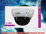 QSee HD 1080p 3MP Dome IP Camera High Definition 3 Megapixel Weatherproof Digital POE with 100Feet Night Vision QCN8024D