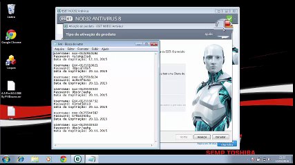 Como Ativar o NOD32 Antivirus8 - Ativação valida para o dia 20-11-2015