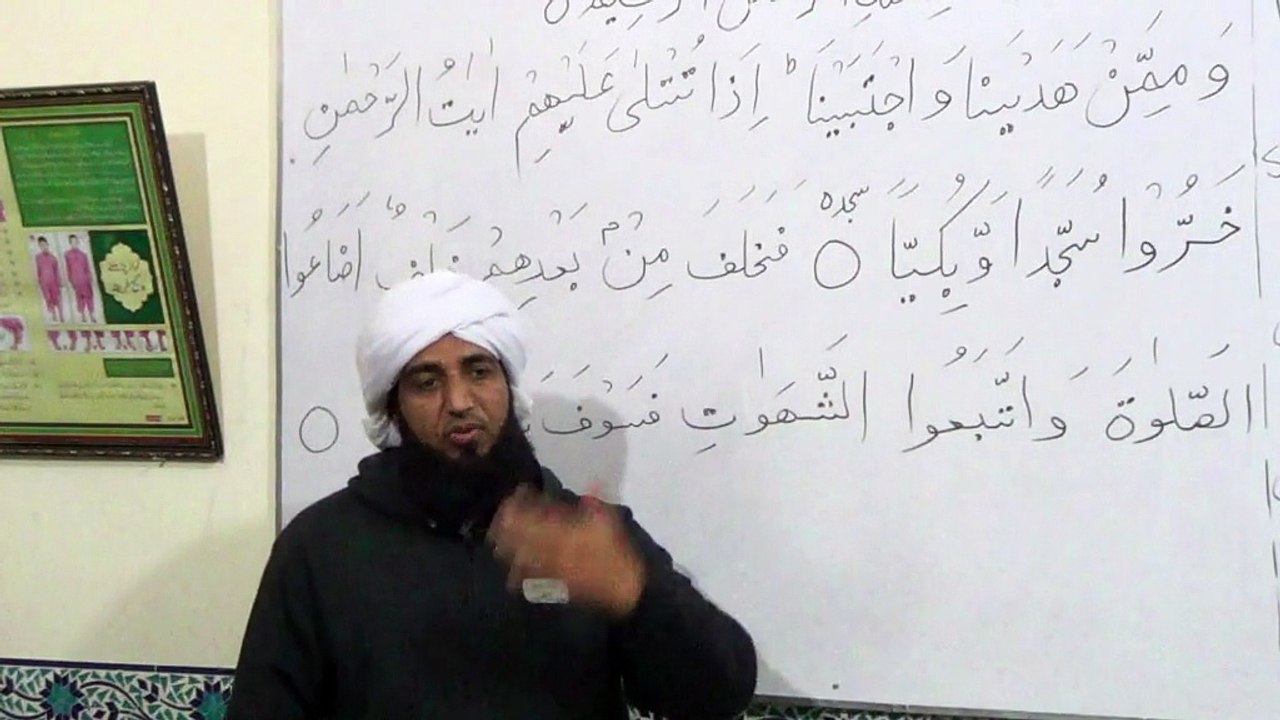 Dars-e-Quran by Professor Abdul Ghafoor Najam: Surah Marriyam Ayat No. 58-59