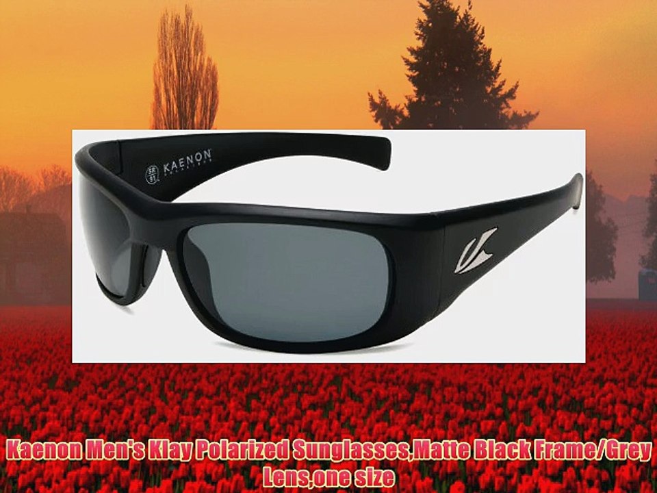 Kaenon Mens Klay Polarized SunglassesMatte Black FrameGrey Lensone size