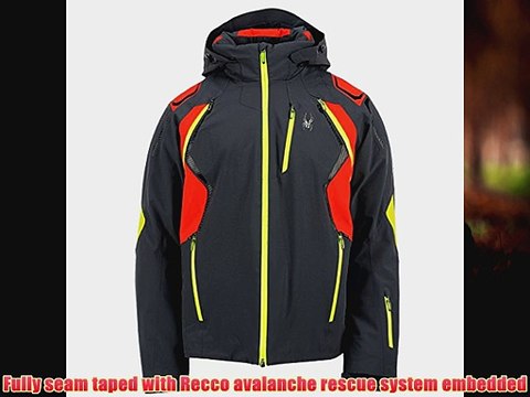 Spyder Mens Pinnacle Jacket SlateVolcanoNeon Lime Small