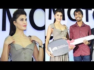 Hot Jacqueline Fernandez Open Neck Dress Exposing Too Hot