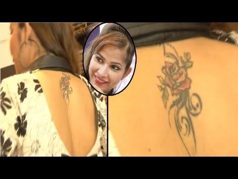 Lusty Hot Tanisha Exposing Sexy Tattoo On Her Back