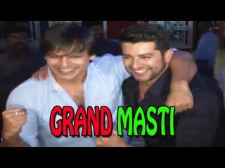 Vivek & Aftab @ Gaitey Galaxy Cinema Promoting ''Grand Masti''