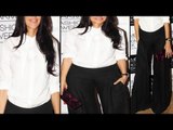 Hot Neha Dhupia Exposing Inner Hot Assets Through White Shirt
