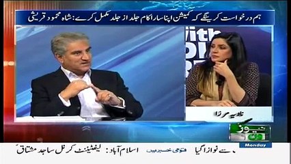 10 PM With Nadia Mirza (Shah Mehmood Qureshi Exclusive Interview..!!) – 23rd March 2015