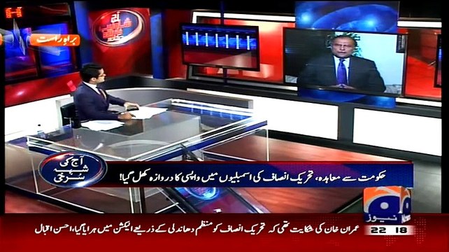 Aaj Shahzaib Khanzada Ke Saath(PTI Ka Assembly Main Wapsi Ka Darwaza Khul Gaya…) – 23rd March 2015