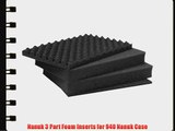 Nanuk 3 Part Foam Inserts for 940 Nanuk Case