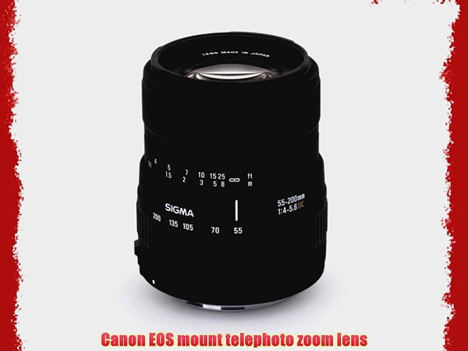 Sigma 55-200mm f/4-5.6 DC Telephoto Zoom Lens for Canon Digital SLR Cameras
