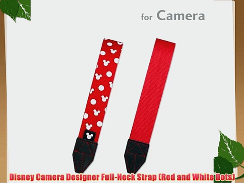 Disney Camera Designer Full-Neck Strap (Red and White Dots)