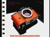 Gariz Genuine Leather XS-CHA7R Camera Metal Half Case for Sony Alpha A7S A7R A7 Orange