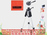 Deluxe 72-inch Professional Camera And Camcorder Tripod For Canon Digital EOS Rebel SL1 T1i