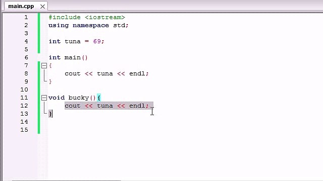 Buckys C++ Programming Tutorials - 29 - Unary Scope Resolution Operator
