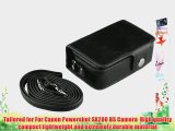 MegaGear Protective Fitted Black Leather Camera Case  Bag for For Canon PowerShot SX280 HS