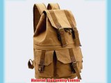 Leaper Vintage Multi-functional Canvas Camera Backpack /Rucksack/ School Bag /Travel Bag (Khaki)