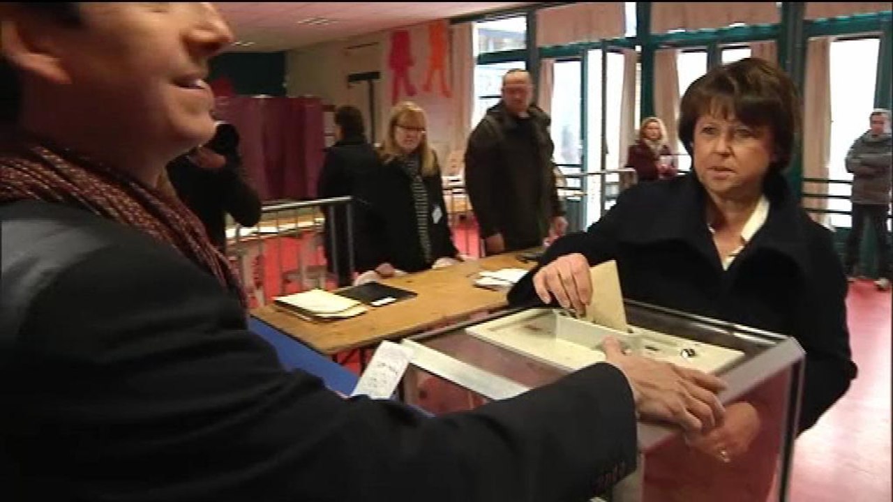 Départementales 2015 : Martine Aubry a voté à Lille