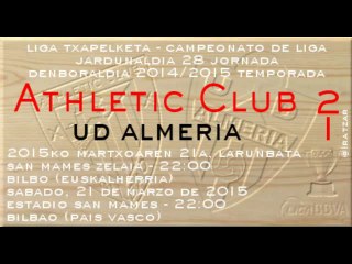 Jor.28: Athletic 2 - UD Almería 1 (21/03/15)