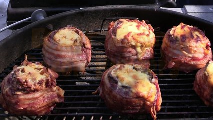 Beer Can Bacon Burgers by the BBQ Pit Boys