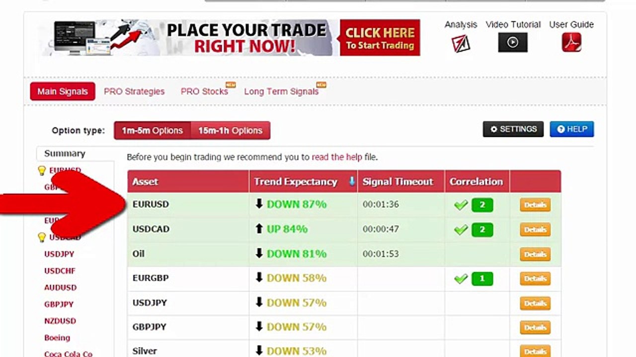 Auto Binary Signals (Main ABS) Video 2 Live Tra...
