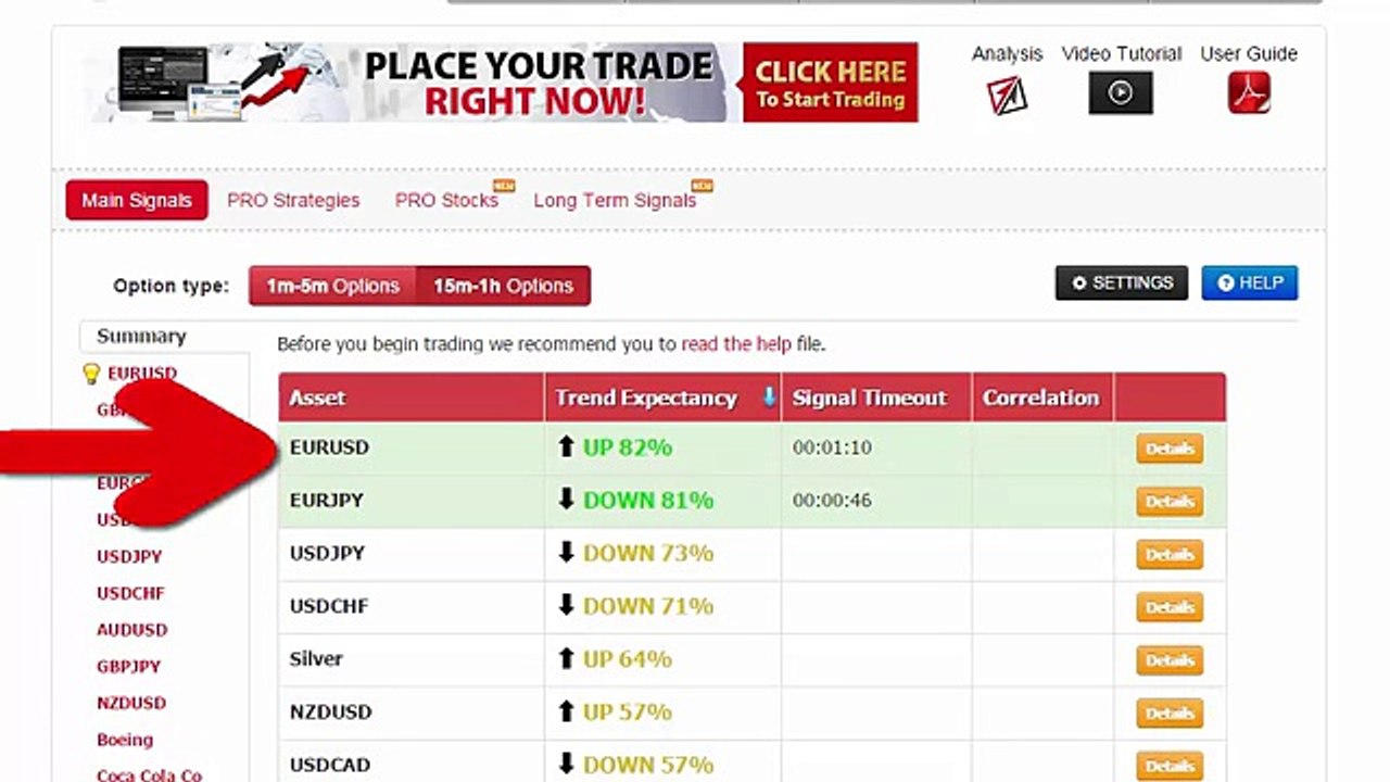 Auto Binary Signals (Main ABS) Video 3 Live Tra...