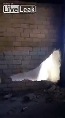 Idiot Wrecking a Wall Gets a Lesson in Physics