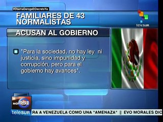 Madre de normalista: EPN no resuelve ni ayuda pero sí me ofrece dinero