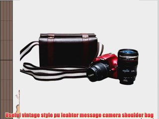 Dark Brown PU Leather Waterproof Camera Case Bag Cover for Canon Sony Nikon Pentax Olympus