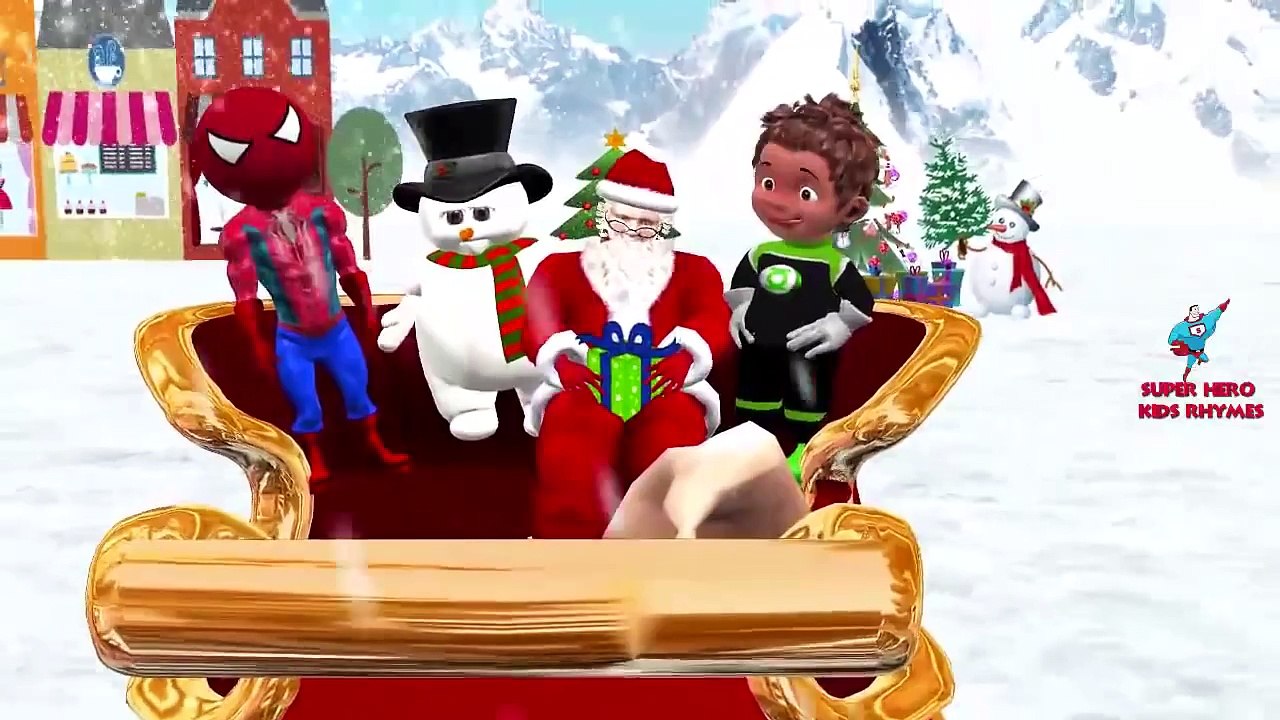 Spiderman Cartoons for Children Jingle Bells Jingle Bells Jingle All The Way Rhymes Santa Claus