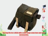 Caden Digital Camera Bag Waterproof Canvas Vintage Shoulder Bag Backpack Brown for Nikon Sony