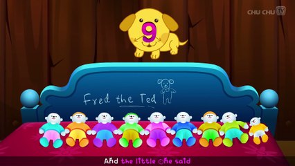 Ten In The Bed Nursery Rhymae With Lyrics - Cartoon Animation Rhymes & Songs for Children