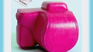 TechCare Ever Ready Protective Leather Camera Case Bag for SONY ALPHA NEX-5T (Pink)