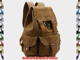 Leaper Vintage Multi-functional Canvas Camera Backpack /Rucksack/ School Bag /Travel Bag (Army