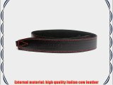 Ciesta CSS-L30-A02 Leather Camera Strap L30 (Black/Red Stitch) for Toy Compact DSLR Mirrorless