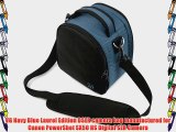 VG Navy Blue Laurel DSLR Camera Carrying Bag with Removable Shoulder Strap for Canon PowerShot