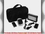 Fotodiox Pro LED 144AS Video LED Light Kit with Dimmable and Color Temp. Change Switches Sony
