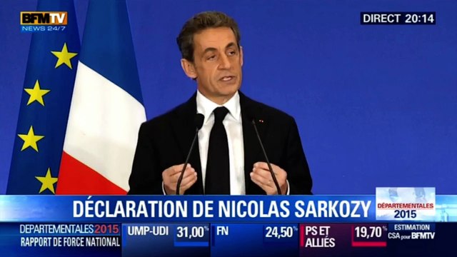Départementales : L'alternance est en marche, rien ne l'arrêtera , Nicolas Sarkozy