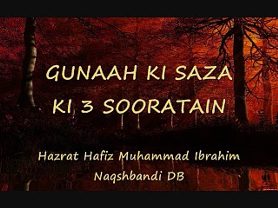 28. Gunaah Ki Saza Ki 3 Soortain/Islahi Bayan by hazrat hafiz muhammad ibrahim naqshbandi khalifa majaz of peer hafiz zulfiqar naqshbandi db