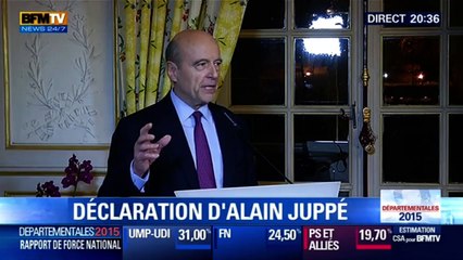 Départementales : "Les Français n'ont plus confiance" dans le gouvernement, Alain Juppé