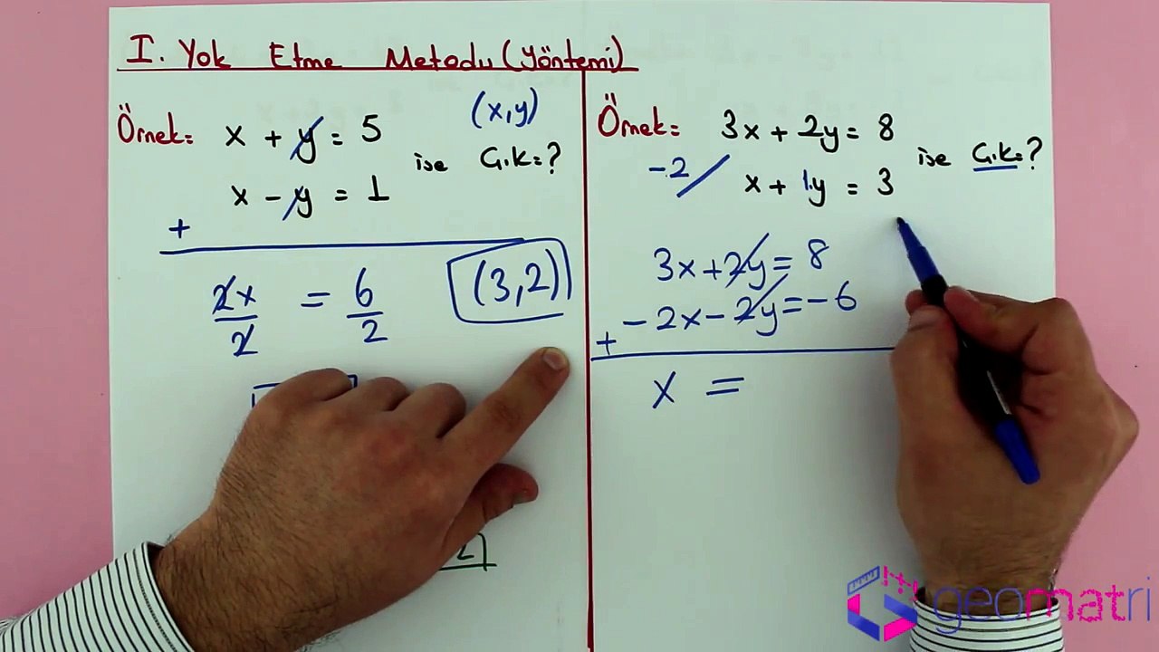 8. Sınıf İki Bilinmeyenli Denklemler (TEOG)  - Konu Anlatımı ve Soru Çözümleri